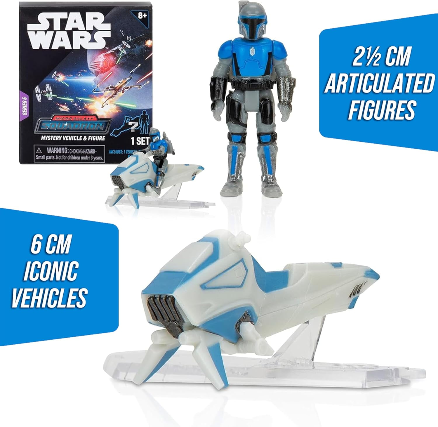STAR WARS マイティ・ミニギズ フィギュアセット Star Wars Micro Galaxy Squadron Scout Class Mystery Box 6-Pack