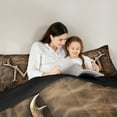 thumbnail image 5 of Castle Fairy Full 3-Piece Initial M Jungle Deer Comforter Set, 5 of 8