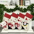thumbnail image 1 of BadPiggies Christmas Stockings Hanging Ornament, 18.5" Large Size Santa Snowman Deer Penguin Non-woven Xmas Character Fireplace Stockings Decorations (Penguin), 1 of 7