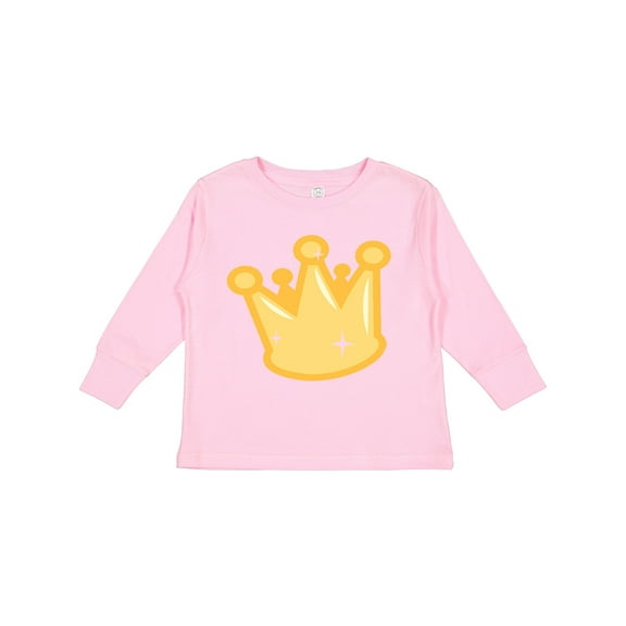 Inktastic Gold Crown Boys or Girls Long Sleeve Toddler T-Shirt