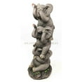 thumbnail image 4 of Pachyderm Friends Funny See Hear Speak No Evil Elephants Figurine Decor Sculpture Safari Elephant Lovers, 4 of 4