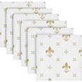 thumbnail image 2 of Cloth Napkins Set of 6 Royal Lily Fleur-de-lis Printed Dinner Napkins Soft Comfortable Reusable Table Cloth Napkins for Family Dinner Banquet Wedding Festivals Party, 20x20in Washcloth Gift, 2 of 7