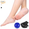 Elastic Soft Foot Heel Care Protector Pads, Foot Heel Cushions, Pain Relief Cushions for Ball of Foot Sport Injury, Reusable Comfort Heel Sleeves Support Brace, 2 Pair Heel Pads + Foot Massage Ball
