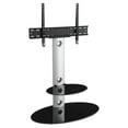 thumbnail image 2 of FSL800LUS-A Lugano TV Stand with Mount for TVs up to 65", Black Shelves and Silver Column, 2 of 10