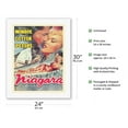 thumbnail image 2 of Niagra - Starring Marilyn Monroe & Joseph Cotton - Vintage Film Noir Movie Poster c.1953 - Fine Art Rolled Canvas Print 20in x 26in, 2 of 4