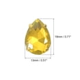 thumbnail image 2 of Unique Bargains 20Pack Teardrop Sew on Rhinestone - 18x13mm Glass Teardrop Crystal Rhinestones in Gold Prong Setting (Yellow), 2 of 7