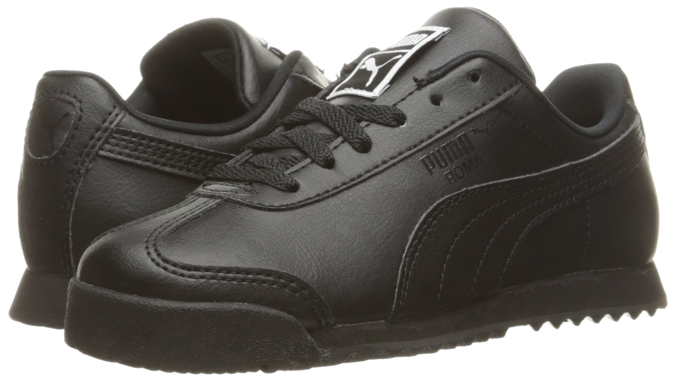 Puma 361594-12: Boys' Roma Basic PS-K Kid Black Sneaker (3 M US Little Kid)