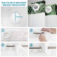 thumbnail image 3 of No Hook Shower Curtain with Built-in Rings - Tropical Botanical Washable Waterproof Fabric Bathroom Curtains for Hotel,Rentals, 72 X 72 Inch Long , Elephants Palm Leaves Floral Green Gray, 3 of 9