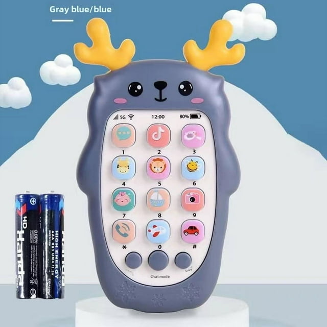 Interactive Musical Toy Phone for Toddlers 6-12 Months - Smart Early Education Plaything with Realistic Design, Battery Operated, Enhances Cognitive & Hand-Eye Coordination Skills, Ideal for Boys &