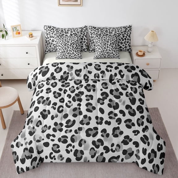 Castle Fairy Abstract Leopard Print Twin Bedding Sets,Cheetah Print Bedding Comforter Set