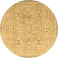 thumbnail image 1 of Ahgly Company Indoor Round Oriental Brown Traditional Area Rugs, 4' Round, 1 of 4