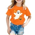 thumbnail image 4 of RMGVDSD Halloween Pumpkin Shirts Boys Short Sleeve T Shirts Casual Fashion Tee Shirt - Kids Tops T-Shirt Comfortable Wear 7-8 Years, 4 of 4