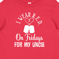 thumbnail image 4 of Inktastic I Wear Red for My Uncle Military Friday Boys or Girls Baby T-Shirt, 4 of 5