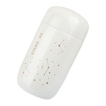 Yhmxh Cute Starry Sky Insulated Water Bottle, 7 Oz Mini 304 Stainless Steel Thermal Water Bottle with Non-slip Rubber Base, Portable Double Wall Vacuum Insulated Flask Leak Proof BPA-Free (White)