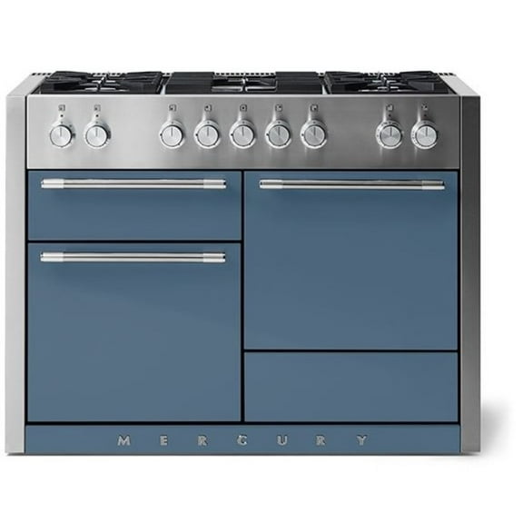 Aga Amc48df Mercury Series 48" Wide 6 Cu. Ft. Slide In Dual Fuel Range - Blue