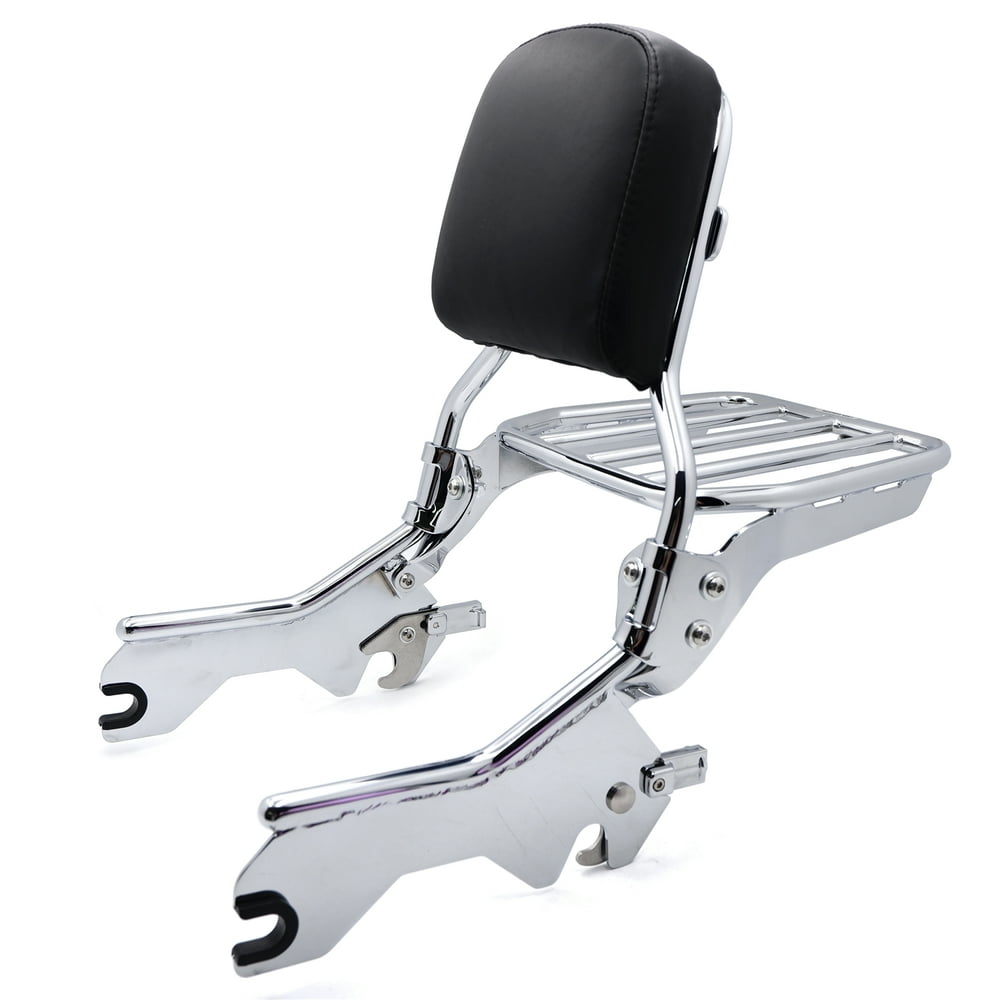 HTTMT Holdfast Sport Luggage Rack Sissy Bar Upright Chrome For 18