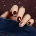 thumbnail image 1 of 24PCS Detachable Wearable Fake Nails press on Red and cat eye mixed  head short artificial nails with glue, 1 of 10