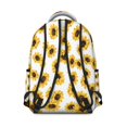 thumbnail image 3 of White Sunflower Backpack for School,Cute School Bag,Schoolbag with Adjustable Shoulder Straps & Padded Back,15.3"x11"x7.1".﻿, 3 of 6