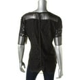 thumbnail image 3 of Finity Womens Sheer Lace Pullover Blouse, Black, 8, 3 of 3