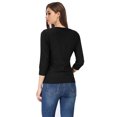 thumbnail image 3 of Women's Cardigan Sweaters Fall Cropped Open Front Button V Neck Lightweight Cardigans Knit, 3 of 4
