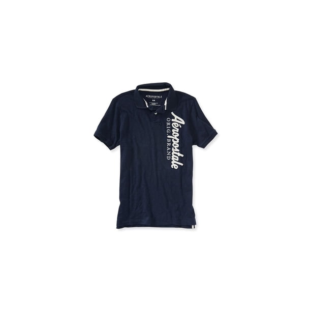 Polo de Rugby Aeropostale Hombre azul extragrande