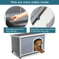 thumbnail image 3 of Petsfit Outdoor Dog House with Adjustable Foot Mat ,Asphalt shingles, Finnish Spruce Panels，Small, 3 of 8