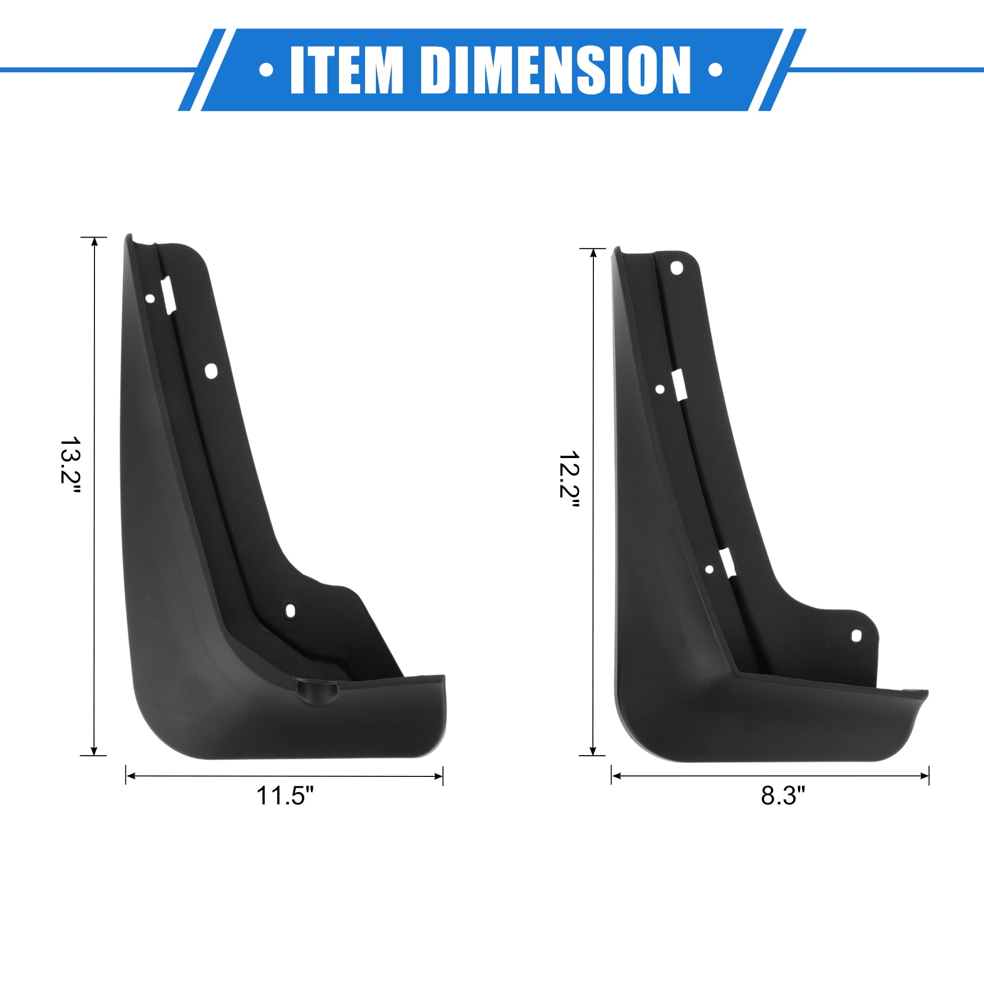 Unique Bargains Mud Flaps for Chevrolet Equinox LT RS ACTIV 2025 Front & Rear Splash Guards Durable Black No-Drill Easy Install Kit