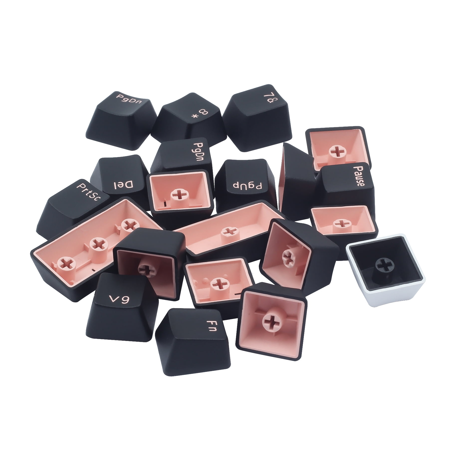 Hyssop PBT Keycaps Doubleshot Keycaps OEM Profile Cherry MX for 61 64 68 84 87 96 108 MX Switches Mechanical Keyboards