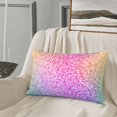 thumbnail image 4 of Plush Throw Pillow Covers, Colorful Glitters Pillow Cases with Invisible Zipper, Breathable Microfiber Pillow Cases Standard Size for Sleeping Bedroom Sofa Living Room 14x20, 4 of 5