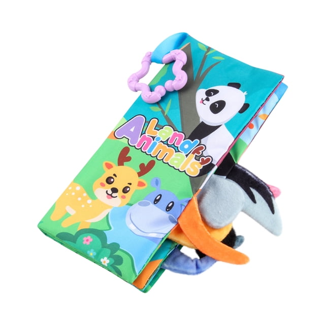 C Early Education Cloth Book For Kids Dinosaur Animal Tails Sound Paper Sensory Development Interactive Learning Size Approximately 11.81 Inches Weight 0.19 Lbs