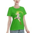 thumbnail image 2 of T-Shirt Basique à Manches Courtes pour Femmes Sailor Moon Lièvre Lunaire, 2 of 6
