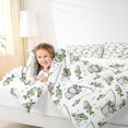 thumbnail image 4 of jejeloiu Cute Fishing Print 7 Pieces Full Size Bedding Sets For Girls,Green Fish Bucket Full Size Bed in a Bag,White Green,Reversible, 4 of 7