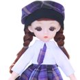 thumbnail image 4 of Preciosa Muñeca de 23 Cm, Muñeca de 6 Puntos, Juego de Vestir con Zapatos Y Vestido, Muñeca de Moda, Muñeca de Princesa para Niñas, Púrpura Sunnimix muñeca de rótulas, 4 of 4