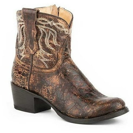 

Women s Stetson Sarah Ankle Boots Round Toe Handcrafted Brown