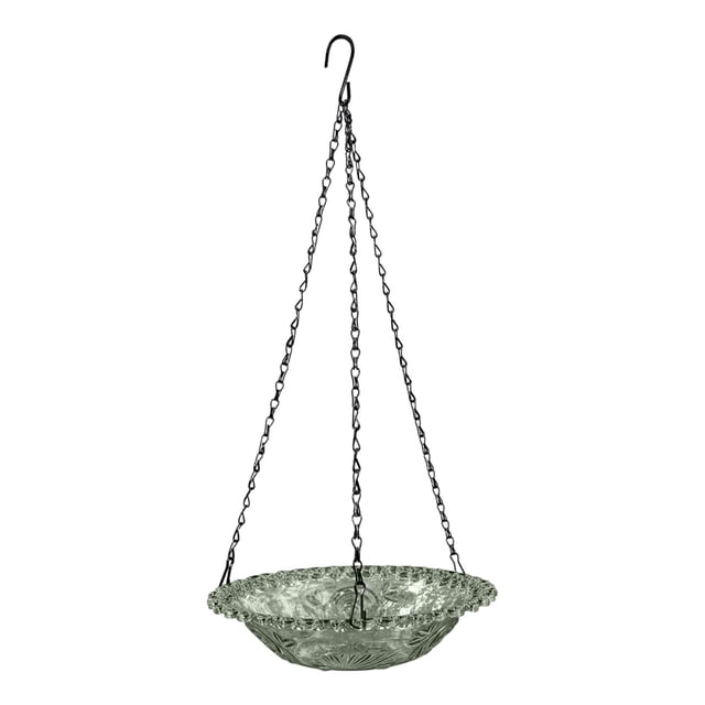 Grey Transparent Hanging Feeder For Attracting Wild Birds Outdoors Easy To Fill And Clean Durable Construction Gray Frame