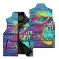thumbnail image 3 of Chaqueta sin mangas con estampado de calavera 3D para hombre, estilo hip hop callejero, resistente al viento, cálida, con cuello alto y bolsillo con cremallera, 3 of 4