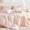 Light Pink, variant on - Floral Comforter Set, Coquette Cottagecore Aesthetic Flower Shabby Chic Pattern for Women Teen Girls, Soft Lightweight Bedding, 3 Pieces, Peach Blush, Twin/Twin XL Size