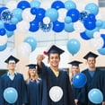 thumbnail image 4 of 65Pcs Congrats Grad Decorations 2024, Light Blue Graduation Decor with Photography Backdrop Fireworks Bachelor Cap Little Star Printed Blue Wihte Black Balloon Garland Arch Kit for Class of 2024 Grad, 4 of 7