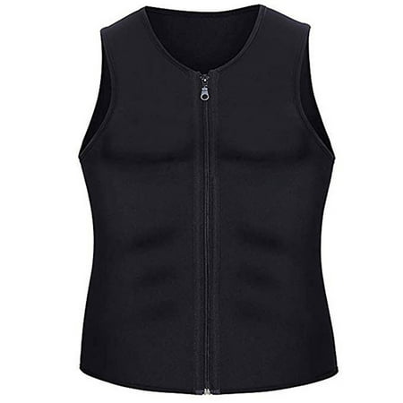 

Kmxyo Men Sports Compression Sweat Vest Body Shaper Zipper Slimming Sauna Tank Top