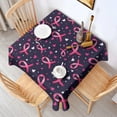 thumbnail image 2 of Pink Breast Cancer Square Tablecloth,Waterproof Square Table Cover,Wipeable Spillproof Washable Table Cover for Home Kitchen Party Decor 42"X42"(107x107cm), 2 of 6