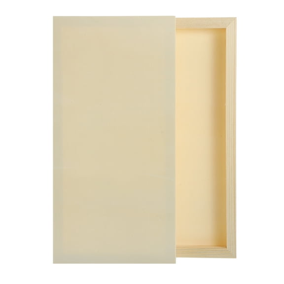 Uxcell 2Pcs Wood Canvas Boards, 6x12 Inch Wood Art Canvases Square Unfinished Wood Panel for Painting, Crafts, DIY Projects, Pouring Art