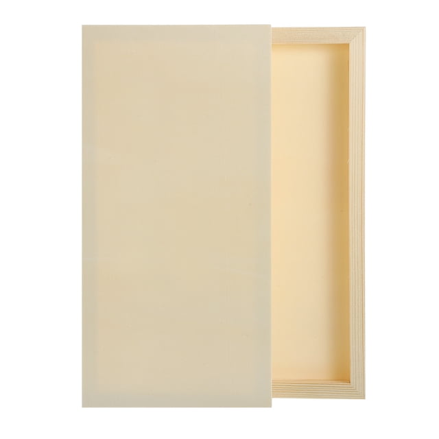 Uxcell 2 Piezas de Tableros de Lienzo de Madera, 6x12 Pulgadas Panel de Madera Cuadrado sin Terminar para Pintura, Manualidades, Proyectos de DIY, Arte de Vertido