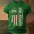 thumbnail image 4 of Kcolen 250 Anniversary Usa Shirt Men's Shirts Short Sleeve Vintage 250 Years American 1776-2026 250th Birthday Usa T-Shirt Crew Neck Comfy America Pullover Activewear, 4 of 4