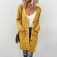 thumbnail image 2 of Women Fahion Winter Color Matching Knitting Cardigan Sweater Sleeve Cardigan, 2 of 2
