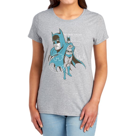 Batman Lean and Muscular Women's T Shirt, Athletic Heather, Small