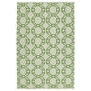Bombay Home Indoor/Outdoor Laguna Ivory and Lime Geo Flat-Weave Rug (3'0 x 5'0)