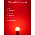 thumbnail image 2 of Ampoule LED Rouge, A19 9W (Équivalent 60W), Base E26 Ampoules LED Rouges, Lot de 4 pour Halloween, Noël, Fête, Porche, Décoration Intérieure/extérieure, Économe en Énergie et Durable, 2 of 4