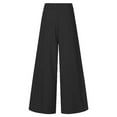 thumbnail image 4 of WTXUE Wide Leg Pants, Bell Bottoms Womens High Waist Casual Pants Comfy Pockets Relaxed Trousers, Palazzo Pants Slacks, Black, 4 of 5