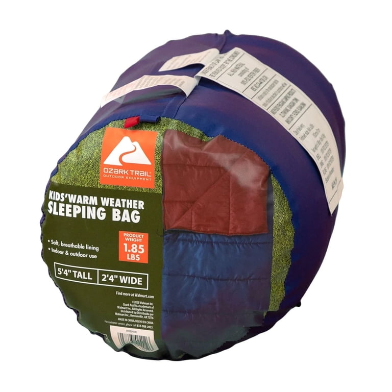 Youth Rectangular Sleeping Bag, 50°F, Blue photo 5