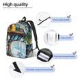 thumbnail image 4 of Lsque Whimsical Treehouse Painting Pattern Canvas Daypack, Durable Backpack, High-quality Versatile Backpack,Vintage Compact Backpack-Medium, 4 of 6